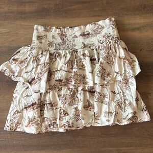 ARIAT western Aloha tiered ruffle skirt S